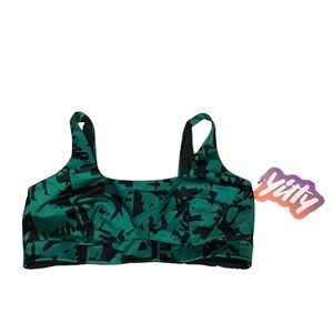 Yitty by Lizzo shape wear Sports Bra in green and black
